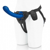 Синяя насадка Remote Control P-Spot G-Spot с черными трусиками - 20 см. - Pegasus - купить с доставкой в Находке