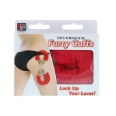 Металлические наручники с красной меховой опушкой METAL HANDCUFF WITH PLUSH RED - Dream Toys - купить с доставкой в Находке