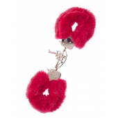 Металлические наручники с красной меховой опушкой METAL HANDCUFF WITH PLUSH RED - Dream Toys - купить с доставкой в Находке