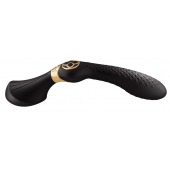 Черный двусторонний вибростимулятор ZOA - 26,5 см. - Shunga