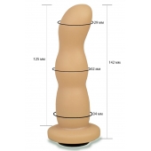 Телесная рельефная насадка Harness - 14,2 см. - LOVETOY (А-Полимер) - купить с доставкой в Находке
