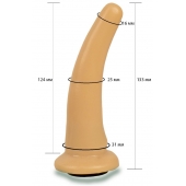 Телесная гладкая насадка Harness - 13,3 см. - LOVETOY (А-Полимер) - купить с доставкой в Находке