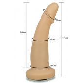 Телесная гладкая насадка Harness - 14,7 см. - LOVETOY (А-Полимер) - купить с доставкой в Находке