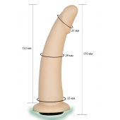 Телесная гладкая насадка-фаллоимитатор Harness - 17 см. - LOVETOY (А-Полимер) - купить с доставкой в Находке