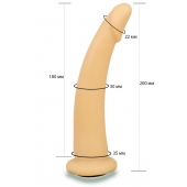 Телесная гладкая насадка-фаллоимитатор Harness - 20 см. - LOVETOY (А-Полимер) - купить с доставкой в Находке