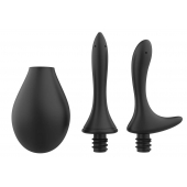 Черный анальный душ Nexus Anal Douche Set с 2 сменными насадками - Nexus Range - купить с доставкой в Находке