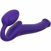 Фиолетовый безремневой страпон Silicone Bendable Strap-On - size M - Strap-on-me - купить с доставкой в Находке