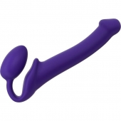 Фиолетовый безремневой страпон Silicone Bendable Strap-On - size M - Strap-on-me - купить с доставкой в Находке