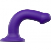 Фиолетовый фаллоимитатор-насадка Strap-On-Me Dildo Dual Density size M - 18 см. - Strap-on-me - купить с доставкой в Находке