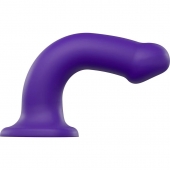 Фиолетовый фаллоимитатор-насадка Strap-On-Me Dildo Dual Density size L - 19 см. - Strap-on-me - купить с доставкой в Находке