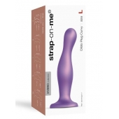 Фиолетовая насадка Strap-On-Me Dildo Plug Curvy size L - Strap-on-me - купить с доставкой в Находке