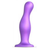 Фиолетовая насадка Strap-On-Me Dildo Plug Curvy size L - Strap-on-me - купить с доставкой в Находке