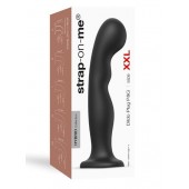 Черная насадка Strap-On-Me Dildo Plug P G size XXL - Strap-on-me - купить с доставкой в Находке
