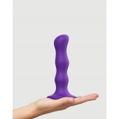Фиолетовая насадка Strap-On-Me Dildo Geisha Balls size M - Strap-on-me - купить с доставкой в Находке