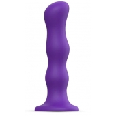 Фиолетовая насадка Strap-On-Me Dildo Geisha Balls size M - Strap-on-me - купить с доставкой в Находке