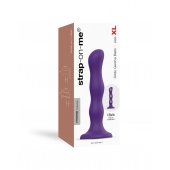 Фиолетовая насадка Strap-On-Me Dildo Geisha Balls size XL - Strap-on-me - купить с доставкой в Находке
