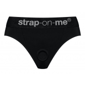 Черные трусики для насадок Heroine Lingerie Harness - size L - Strap-on-me - купить с доставкой в Находке