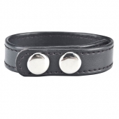 Кольцо на пенис SNAP COCK RING из искусственной кожи на клепках - BlueLine - в Находке купить с доставкой