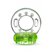Зеленое эрекционное виброкольцо Arouser Vibrating C-Ring - Blush Novelties - в Находке купить с доставкой