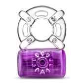 Фиолетовое эрекционное виброкольцо One Night Stand Vibrating C-Ring - Blush Novelties - в Находке купить с доставкой