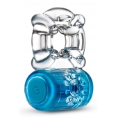 Синее эрекционное виброкольцо One Night Stand Vibrating C-Ring - Blush Novelties - в Находке купить с доставкой