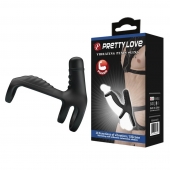 Черная вибронасадка на пенис Vibrating Penis Sling - Baile - в Находке купить с доставкой