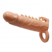 Телесная удлиняющая насадка Penis Sleeve Emmitt - 17 см. - Baile - в Находке купить с доставкой