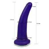 Фиолетовая гладкая изогнутая насадка-плаг - 13,3 см. - LOVETOY (А-Полимер) - купить с доставкой в Находке