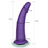 Фиолетовая гладкая изогнутая насадка-плаг - 17 см. - LOVETOY (А-Полимер) - купить с доставкой в Находке