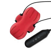 Красный тугой мастурбатор с вибропулями  и пультом - S-HANDE - в Находке купить с доставкой