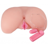 Вагина из кибер-кожи с выносным пультом управления вибрацией - LOVETOY (А-Полимер) - в Находке купить с доставкой