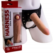 Страпон Харнесс из трусиков и насадки-фаллоса - 17,5 см. - LOVETOY (А-Полимер) - купить с доставкой в Находке