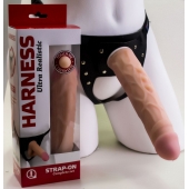 Насадка-фаллос в комплекте с трусиками Harness - 21,6 см. - LOVETOY (А-Полимер) - купить с доставкой в Находке