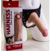 Страпон Harness из двух предметов: регулируемые трусики и насадка-фаллос - 17,5 см. - LOVETOY (А-Полимер) - купить с доставкой в Находке