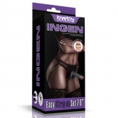 Женский темнокожий страпон Easy Strapon Set 7 Inch - 18 см. - Lovetoy - купить с доставкой в Находке