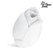 Белый нереалистичный мастурбатор в форме бутона цветка Lotus - 1137 - в Находке купить с доставкой