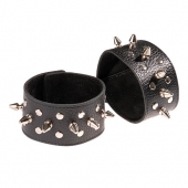 Чёрные напульсники с шипами и заклепками - Sitabella - купить с доставкой в Находке