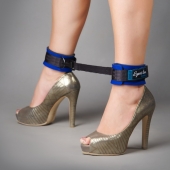 Сине-чёрные оковы на ноги из неопрена - Sitabella - купить с доставкой в Находке