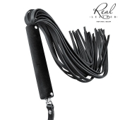 Черная кожаная плеть-флоггер - 84 см. - Notabu - купить с доставкой в Находке