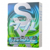 Презервативы Sagami Xtreme Mint с ароматом мяты - 3 шт. - Sagami - купить с доставкой в Находке