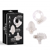Набор из 3 прозрачных эрекционных колец с вибрацией Teasers Ring Kit - Chisa - в Находке купить с доставкой