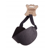 Чёрная широкая кожаная маска на глаза - Sitabella - купить с доставкой в Находке