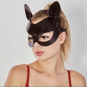 Коричневая кожаная маска  Кошечка - Sitabella - купить с доставкой в Находке