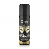 Съедобный гель Dual Vibe Pina Colada с эффектом вибрации и вкусом коктейля пина колада - 15 мл. - ORGIE - купить с доставкой в Находке