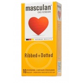 Презервативы с колечками и пупырышками Masculan Ribbed+Dotted - 10 шт. - Masculan - купить с доставкой в Находке