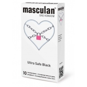 Ультрапрочные презервативы Masculan Ultra Safe Black - 10 шт. - Masculan - купить с доставкой в Находке