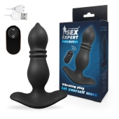 Черный анальный вибромассажер Sex Expert - 14,7 см. - Sex Expert - в Находке купить с доставкой