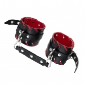 Черно-красные оковы из натуральной кожи - Pecado - купить с доставкой в Находке