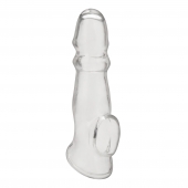 Прозрачная насадка для пениса Girthy Penis Enhancing Sleeve Extension - 17,1 см. - BlueLine - в Находке купить с доставкой