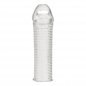 Текстурированная насадка на пенис Clear Textured Penis Enhancing Sleeve Extension - 16,5 см. - BlueLine - в Находке купить с доставкой